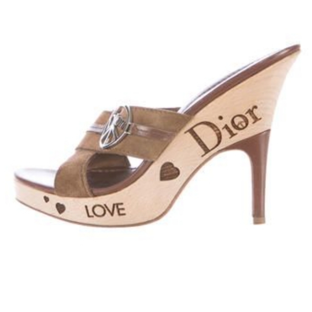 Dior Brown and Tan Heels
